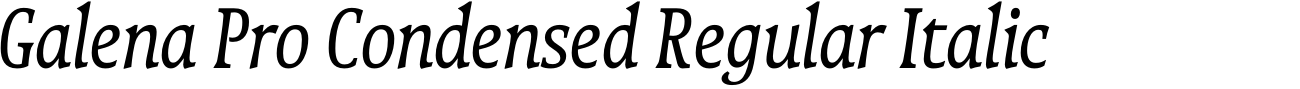 Galena Pro Condensed Regular Italic image